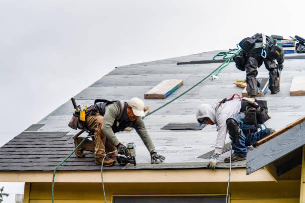 Professional Roofing technician working in Dunnsville, VA